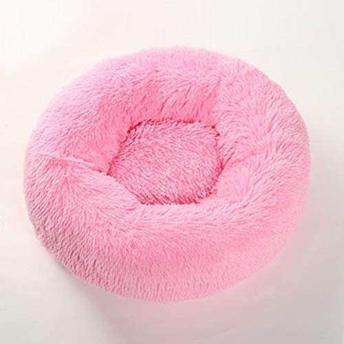 KAIKUN Cama Perro Grande Cama para Gatos De Lujo Cama del Perro Camas para Gatos Cueva de Gato Esponjoso Gato Cama Caliente Cama del Perro Bright Pink,40cm/15.75in