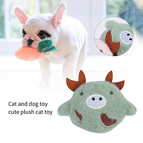 Katolang Dibujos Animados Lindo Peluche Suave Interactivo de Peluche Juguete de Mascota de Peluche con Catnip para Rosa