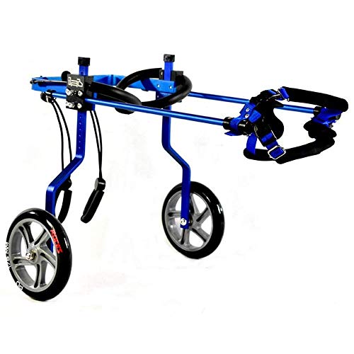 Kays Silla de Ruedas para Perros Ajustable Perro De Ruedas Hind Pierna Asistida Soporte Formación Rehabilitación 2 Ruedas De Coche del Perro Casero Movilidad Arnés (Size : XXS)