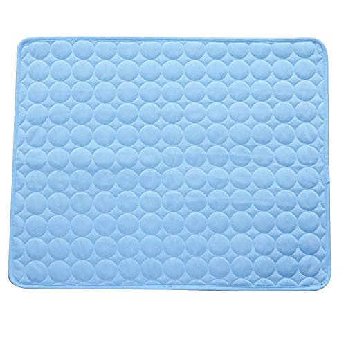 Kennelmat Bed Summer Pet Cooling Mats Perros Summer Dog Bed Small Medium Large Dogs Gatos Pet Cool Sofá Cojín Colchón para Gato 70X56Cm Azul