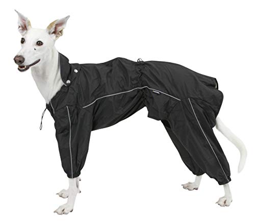 Kerbl Manchester - Impermeable para los Perros, 100% Poliéster, Negro, X-Large (50 cm Longitud)