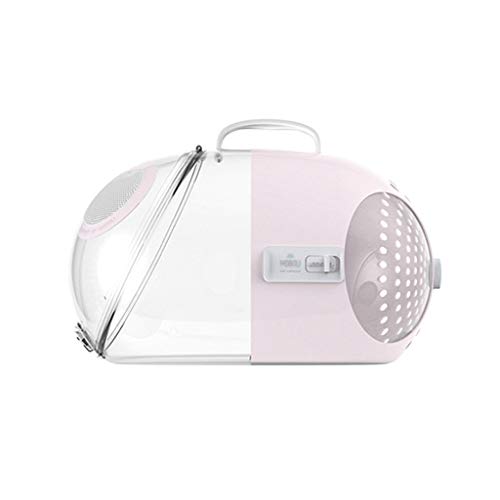 KHUY Transportin Gato Perro Conejo Extensible, Compañías Transporte Transpirable Bolsa Gato Perro, Transportin Gato Burbuja con Bloqueo Mecánico, Curvado Diseño Maleta Mascota (Color : Pink)