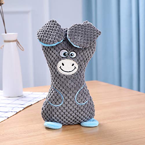 KingbeefLIU Juguete para Mascotas Mascota Orejas Erectas De Peluche Animal De Dibujos Animados Pato Vocal Perro Juguete Anti-mordida Muñeca para La Dentición Perro*