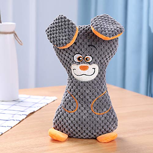 KingbeefLIU Juguete para Mascotas Mascota Orejas Erectas De Peluche Animal De Dibujos Animados Pato Vocal Perro Juguete Anti-mordida Muñeca para La Dentición Perro*