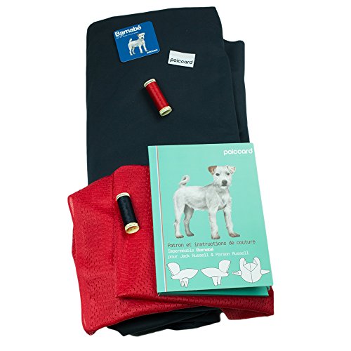 Kit Costura Impermeable para Perro Barnabé Azul in The Navy Forro Rojo