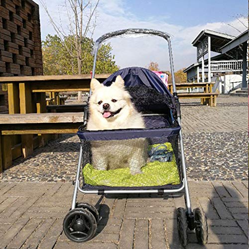 KKCD-Carrito Perro Cochecito para Mascotas Perro/Gato para Silla de Paseo, armazón de Peso Ligero para Mascotas Portador de Viaje para Mascotas, vehículo Deportivo para Mascotas. Carritos para Perro