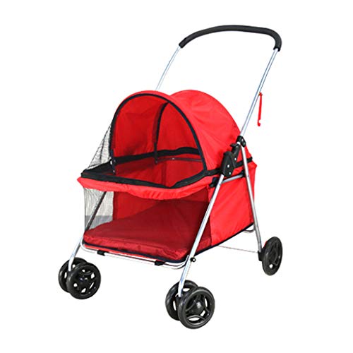 KKCD-Carrito Perro Cochecito para Mascotas Perro/Gato para Silla de Paseo, armazón de Peso Ligero para Mascotas Portador de Viaje para Mascotas, vehículo Deportivo para Mascotas. Carritos para Perro