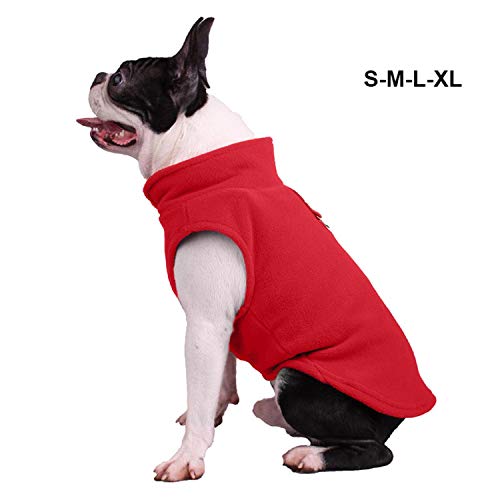 KKDIY Abrigo de Lana cálida para Mascotas Abrigo para Mascotas Camisa para Perros Cachorros Jersey de Bulldog francés Ropa de Invierno para Perros para Perros medianos Azul Profundo, S, Francia