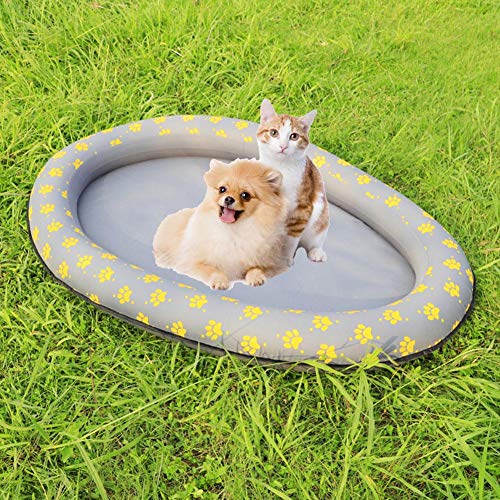 knowledgi - Flotador Hinchable para Perro, natación, Flotador, Animales domésticos, Juguete para Piscina, Flotador, Cama Hinchable, Playa, Juguete para Perros y Gatos