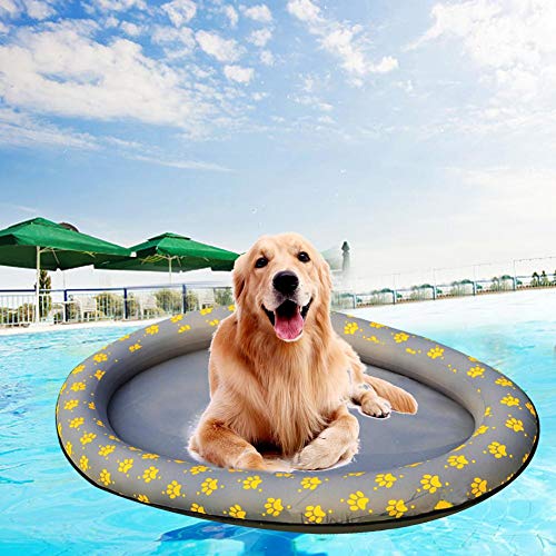 knowledgi - Flotador Hinchable para Perro, natación, Flotador, Animales domésticos, Juguete para Piscina, Flotador, Cama Hinchable, Playa, Juguete para Perros y Gatos