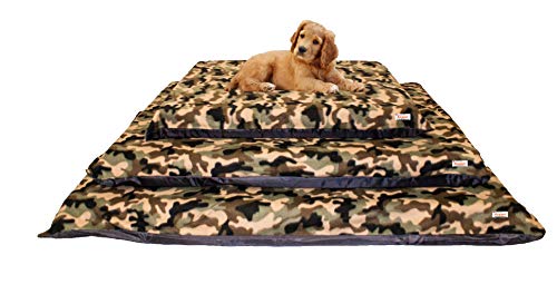 KosiPet Colchón ortopédico de Alta Densidad para Perros con Cubierta extraíble para Mascotas Cama UK (Camuflaje Grande)