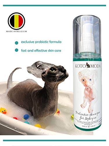 Kotomoda Champú probiótico para Sphynx Cats 120 ml con generador de espuma