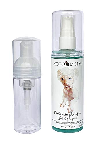 Kotomoda Champú probiótico para Sphynx Cats 120 ml con generador de espuma