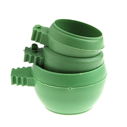 KOZSF Caseta Pajaros 3 Unids/Set Mini Pájaro Loro Comiendo Agua Cuenco Alimentador Plástico Palomas Pájaros Jaula Arena Taza Soporte De Alimentación Alimentador De Pájaros-3 Piezas