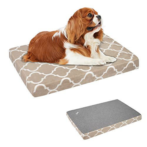 KROSER colchoneta para Perros 91 x 67 cm, Cama para Mascotas Manta para Perros Lavable de Doble Cara (cálida y fría), Adecuada para Perros pequeños y Gatos de Menos de 32 kg, marrón