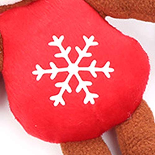 Ksydhwd Peluches para Perros 2 Piezas De Juguete De Peluche Masticable De Perro con Forma De Mono Navideño con Sirena Incorporada, Rascador Suave para Mascotas, Juego De Patas para Moler