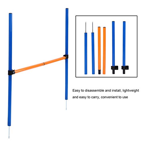 KUIDAMOS Agilidad de los Perros de Compañía Desmontable al Aire Libre Plástica, Equipo de los Juegos de la Barra del Salto del Obstáculo para los Perros