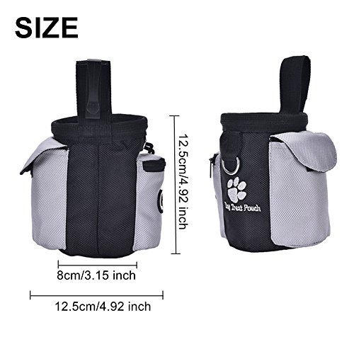 Kuiji Perro Tratar Cintura Bolsa Bolso Manos Gratis Mascota Perro Formación Cintura Bolso Comida Bolso con Incorporado Mierda Bolso Dispensador