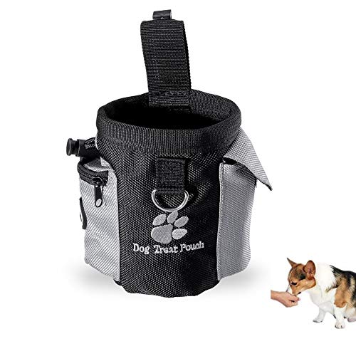 Kuiji Perro Tratar Cintura Bolsa Bolso Manos Gratis Mascota Perro Formación Cintura Bolso Comida Bolso con Incorporado Mierda Bolso Dispensador