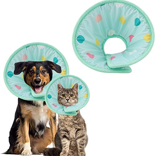 KUOZEN Collar Isabelino Perro Collar Isabelino Gato Cuello de Perro después de la cirugía Gato Collares Cono Collares para Perros Perro médico Collares s