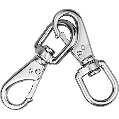 Kupink 2 PCS Ganchos Giratorios para Perros Gatos Mosquetón con Giro Mosquetones con Enganche Giratorio para Collar de Perro