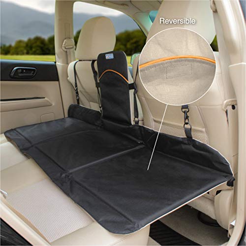 Kurgo, Separador y Extensor del Asiento del Coche para Perros, Impermeable, Reversible, Hasta 45 Kg, Negro/Beige