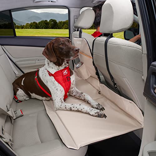 Kurgo, Separador y Extensor del Asiento del Coche para Perros, Impermeable, Reversible, Hasta 45 Kg, Negro/Beige