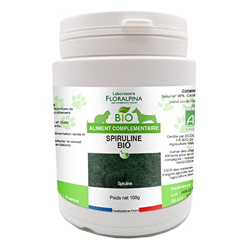 Laboratorio Floralpina – Espirulina orgánica 100 g para perros y gatos