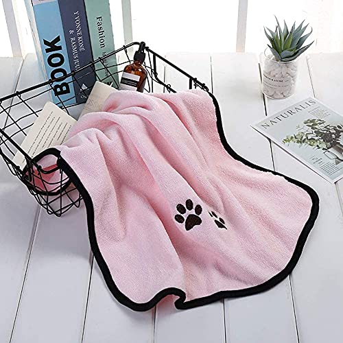 LALFPET Toalla de baño de microfibra absorbente para perro, gato, suave, cómoda, suministros para mascotas, 50 x 90 cm, para perros y gatos pequeños, medianos, grandes