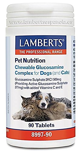 Lamberts 8997-90 Pet Nutrition Complejo Glucosamina Masticable Perros y Gatos