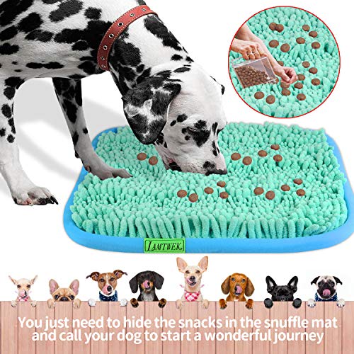 LAMTWEK17 "x 21"Alfombra Olfativa Perros,Snuffle Mat,Juguete Perro Interactivo,Perro de Alfombra Interactivo,Manta Olfativa para Perros,Mascota Alfombra Olor Perro Gato,Antideslizante Fácil de Limpiar