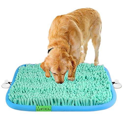 LAMTWEK17 "x 21"Alfombra Olfativa Perros,Snuffle Mat,Juguete Perro Interactivo,Perro de Alfombra Interactivo,Manta Olfativa para Perros,Mascota Alfombra Olor Perro Gato,Antideslizante Fácil de Limpiar