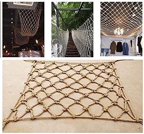 Lanrui Malla Niños Cuerda Escalera Swing Feating Decoration Net, Outdoor Construction Isolation Net, Garden Plant Fence Net, Red de Seguridad Cuerda de cáñamo Neto Red Balcon (Size : 1 * 2m(3 * 7ft))