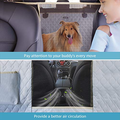 Lassie Funda Coche Perro Cubre Asientos Coche Perro Impermeable Resistente Arañazos Protector Funda Perro Coche Tener Asiento con Cinturón para Coche/Furgoneta/Vagó Manta Coche Perro147x137cm