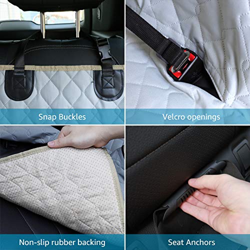 Lassie Funda Coche Perro Cubre Asientos Coche Perro Impermeable Resistente Arañazos Protector Funda Perro Coche Tener Asiento con Cinturón para Coche/Furgoneta/Vagó Manta Coche Perro147x137cm