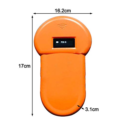 Lector de identificación de Animales - Escáner de Microchip portátil de Mano de 134,2 kHz Lector de RFID de Perro Mascota FDX-B, identificación de Mascota