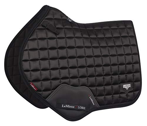 LeMieux Loire Memory Satin Close Contact Square Black Saddle Pad, Unisex-Adult, Large