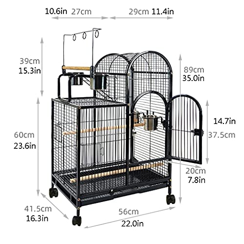 LICAILONGJIN7 Bird Cage Parrot de Moda Jaula de pájaros de Tigre Caca de basalto Cae de Loro Grande Jaula de reproducción usada para criar Grupo Aves Parakeet Canario Net Cover Birdcage (Size : A)