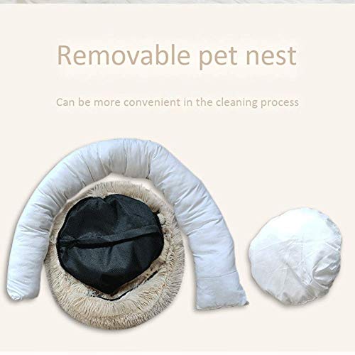 LIFF Pet - Colchón Espuma ortopédico ergonómico Felpa Cama para Perros Dormir Interior Ultra Suave Que calienta automáticamente Perros pequeños, medianos Grandes, (diámetro 40, 50, 60, 70 cm)