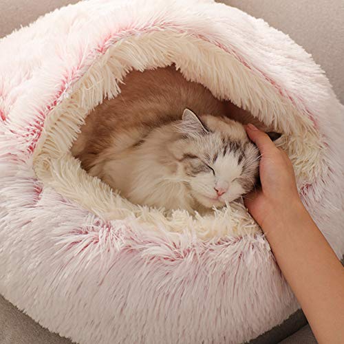 LIFF Pet - Colchón Espuma ortopédico ergonómico Felpa Cama para Perros Dormir Interior Ultra Suave Que calienta automáticamente Perros pequeños, medianos Grandes, (diámetro 40, 50, 60, 70 cm)