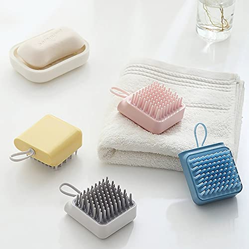 Lilhowcy Dog Bath Brush, Dispensador de champú de Cepillo de Masaje para Mascotas, cerdas de Goma de Cepillo de Silicona Suave para Perros y Gatos Ducha Aseo