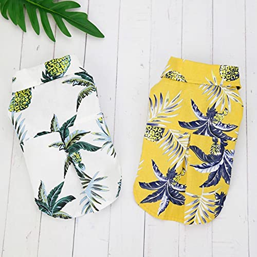 LILY123 Ropa de Playa Hawaiana de Verano para Perros y Mascotas, Chaleco, Camisas Finas, Ropa, Camiseta Floral para Mascotas, para Gatos pequeños, Perros, Osito, caniche, Suministro de Trajes