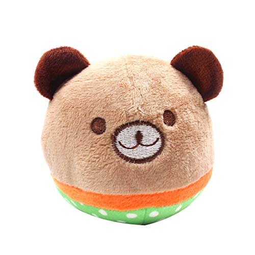 Lindo Animal De Peluche De Juguete, Adorable Juguete Esponjoso Peluches Cachorro Animales De Dibujos Animados Oso Conejo Muñeco De Peluche Gato Perro Mordiendo Juguete Vocal Pet Supply Oso pequeño