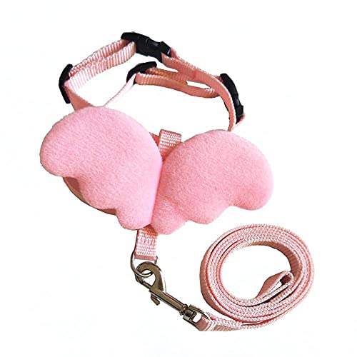 Lindo Juego De Collar De Ropa De Lino para Perros para Mascotas Pequeñas Arnés Ajustable para Perros con Alas De Ángel Correa De Nailon Accesorios Mediano Peque?o Collares para Perros