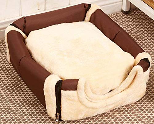 LINGHAN Igloo 2 en 1 cama para perro para casa de mascotas, tienda de campaña interior, cueva para dormir para perros pequeños y medianos, lavable, desmontable suave y cálido cojín