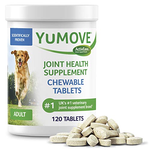 Lintbells YuMOVE Perro Adulto | Suplemento de Cadera y articulaciones para Perros Adultos rígidos, con glucosamina, condroitina, mejillón de Labios Verdes | Envejecido de 6 a 8 | 120 tabletas