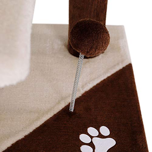 lionto by dibea Árbol rascador para Gatos Altura 112 cm marrón/Beige