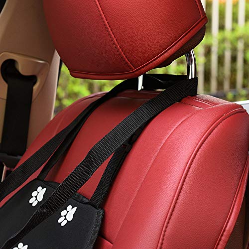 Litthing Asiento del Coche para Mascotas Asiento de Transporte para Perro Gato Plegable Viaje Bolsas Portable Mascotas Cubierta Asiento Vehículo Perro para Viaje (Negro)