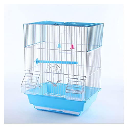 liushop Jaula para Pájaros Pájaros anidan Jaula de pájaros Hierba Natural Jaula de Huevo casa de pájaro pequeña Jaula para Loro Canario Conjunto con Caja de alimento de Agua de pie Jaula