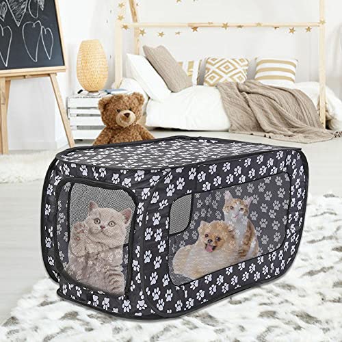 LKJYBG Parque portátil plegable para mascotas, cajón portátil para perro, resistente al agua, para cachorro, perro, gato, conejito, interior, exterior, camping, uso